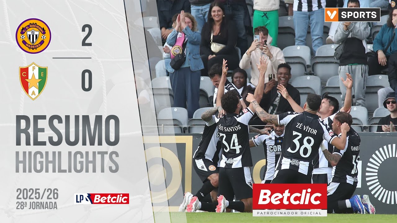 Resumo: Nacional 2-0 Estrela Amadora (Liga 25/26 #28)