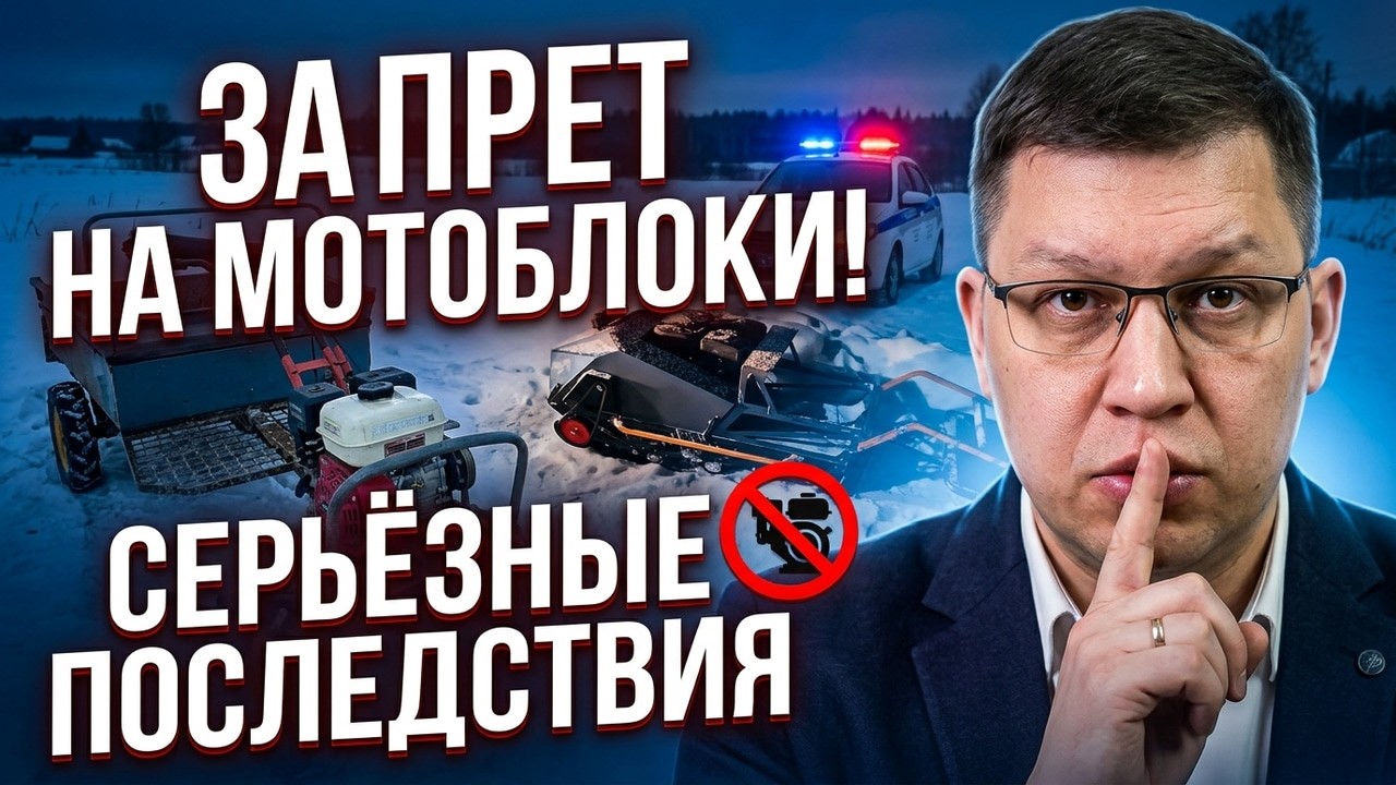 Езду на мотоблоках и мотособаках запретили!