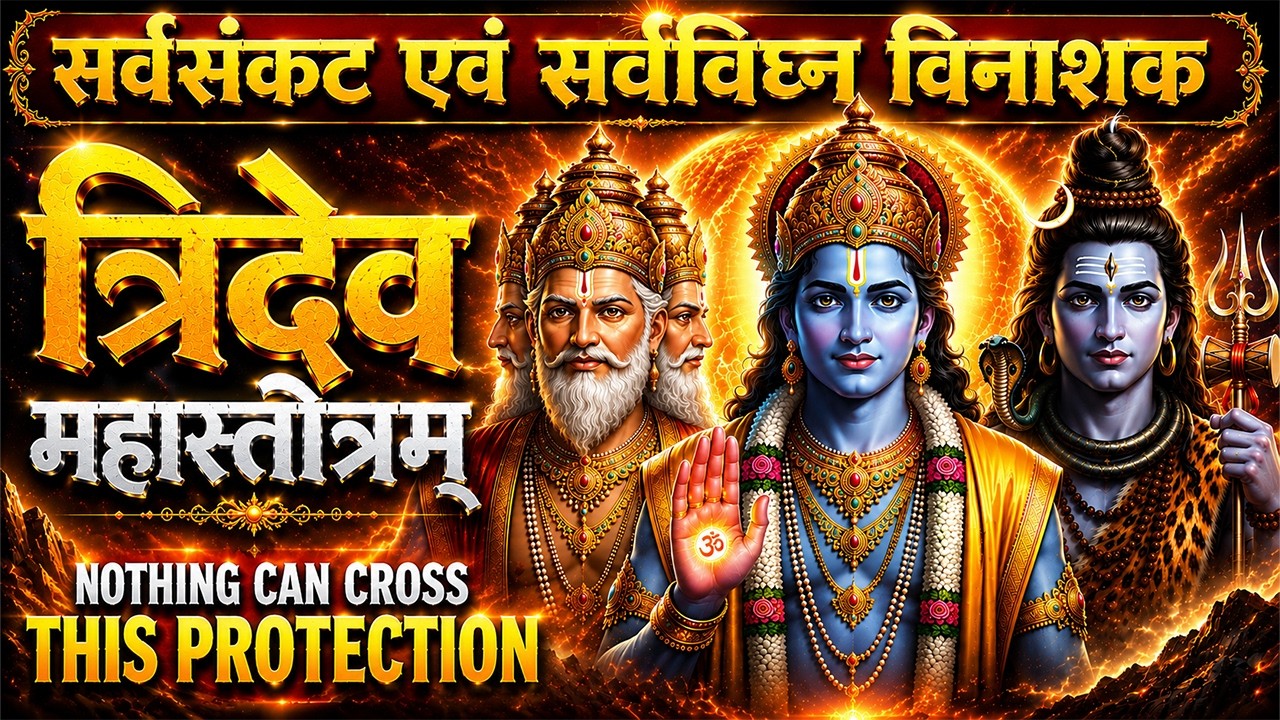 सर्वसंकट सर्वविघ्न विनाशक त्रिदेव महास्तोत्रम् | Tridev Raksha Kavach | Brahma Vishnu Shiv Stotra