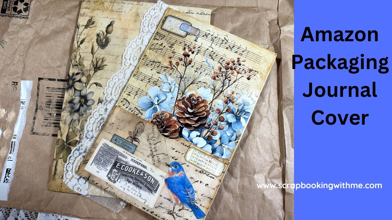 EASY JOURNAL COVER USING AMAZON PACKAGING FOR STACKED ENVELOPES