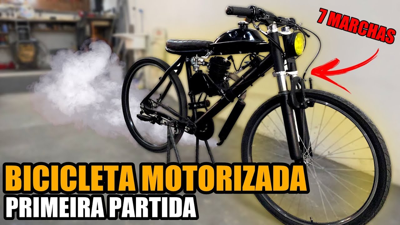 PRIMEIRA PARTIDA NA BICICLETA MOTORIZADA DE 7 MARCHAS