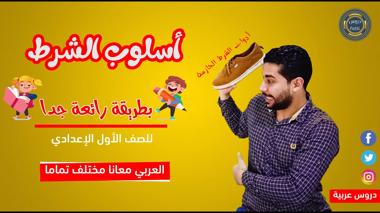 أسلوب الشرط | أدوات الشرط التي تجزم فعلين - دروس عربية