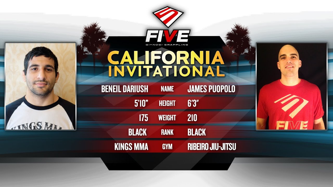 FIVE Grappling California Invitational: Beneil Dariush vs James Puopolo (5 Man RR / Match 1)