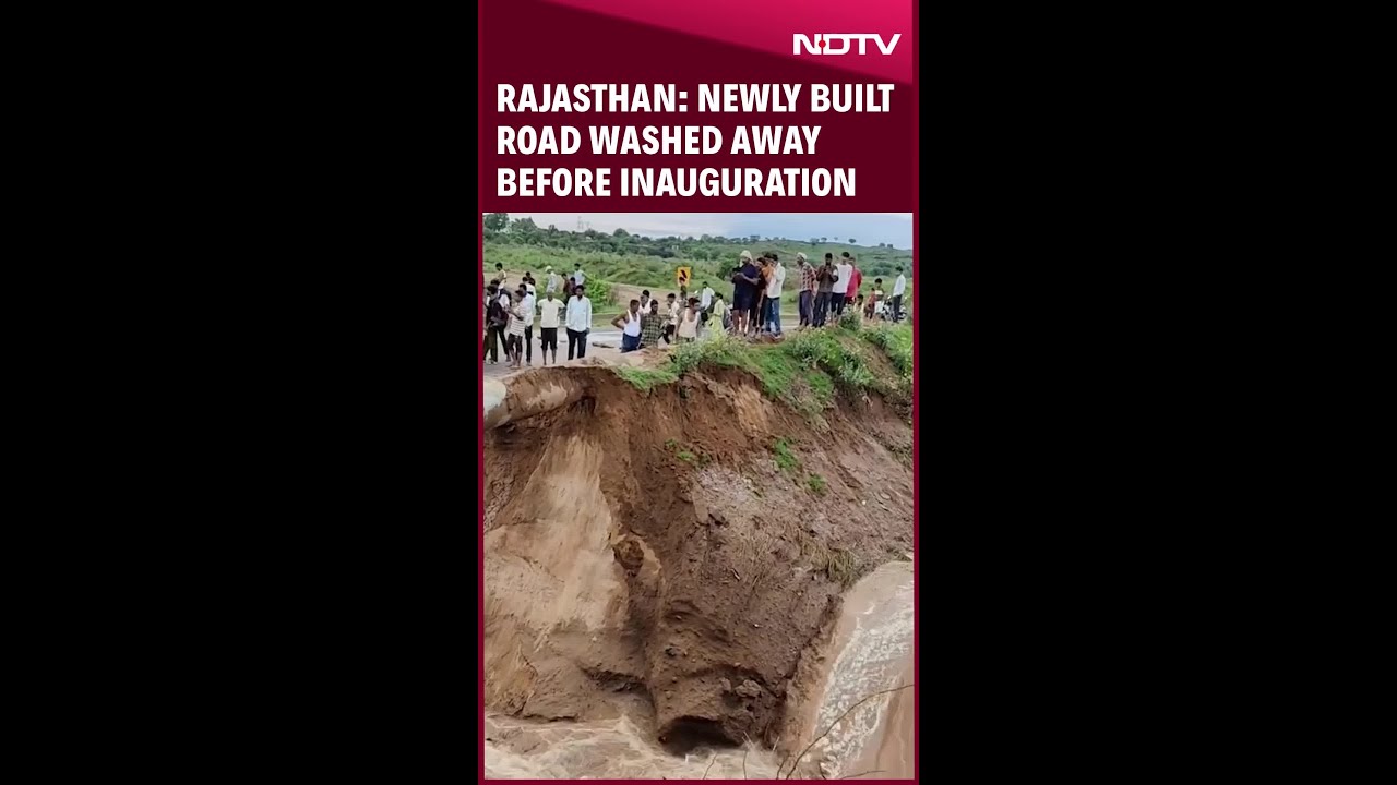 Rajasthan Floods: Newly Built Road In Rajasthan, Washed Away Before Inauguration