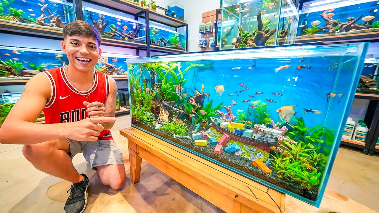 COMPREI UM AQUÁRIO GIGANTE