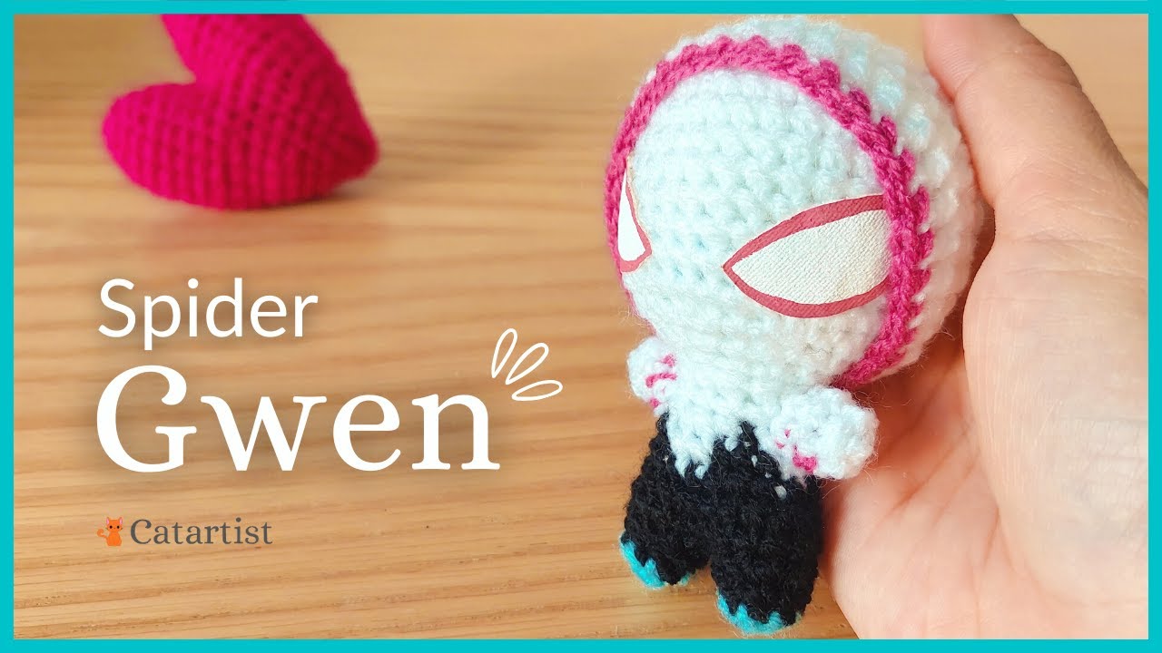 💗🕷️ Spider Gwen Amigurumi 🤩 Crochet Tutorial Paso a paso (ESP-ENG) 🩵
