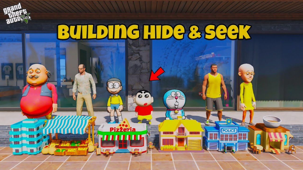 Shinchan & Franklin Playing Mini Prop House Hide and Seek in GTA 5