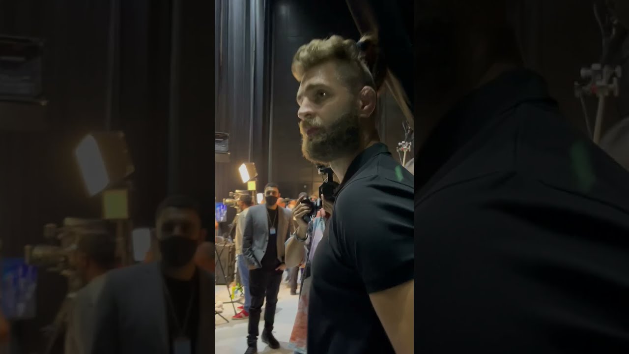Jiri Prochazka Congratulates Glover Teixeira Backstage at UFC 267