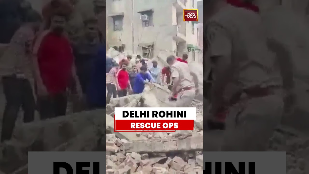 Delhi Rohini Building Collapse: Rescue Operations Underway After Structure Falls #delhi