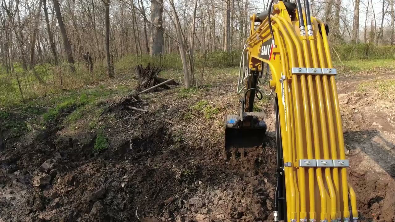 Digging the pond Sany 50u excavator | EP 10