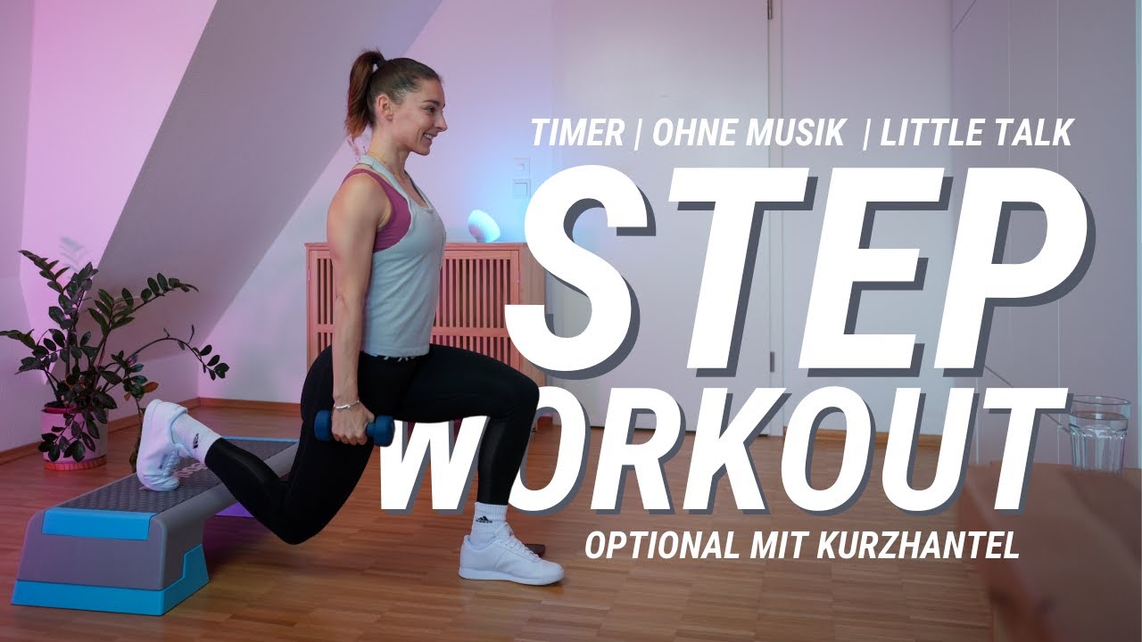Power Step Workout | (Hantel) Step Full Body Workout | Timer 40|20 | keine Musik nicht viel Blabla