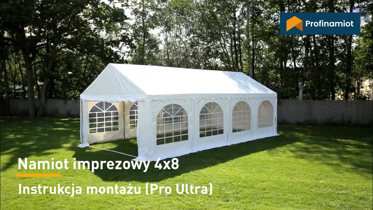Namiot Imprezowy (PVC) – Montaż 4x8m PROFILine Professional
