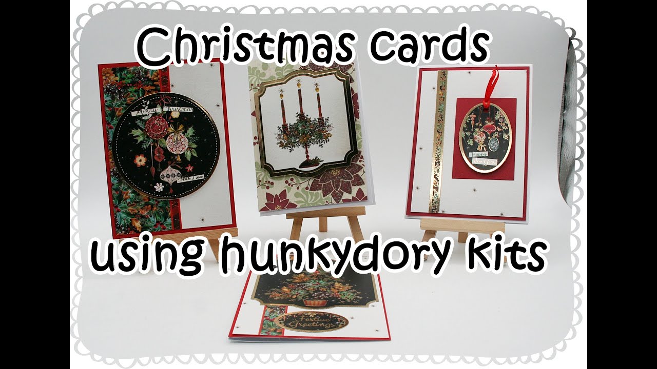 Making Christmas cards using recycled cards or your stash video 143pds