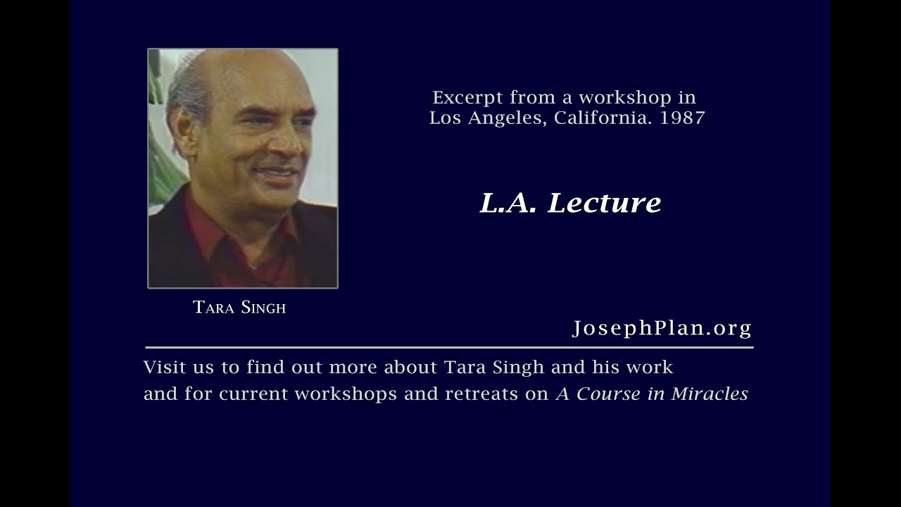 Tara Singh's Lecture in Los Angeles, CA. 1987. Excerpt