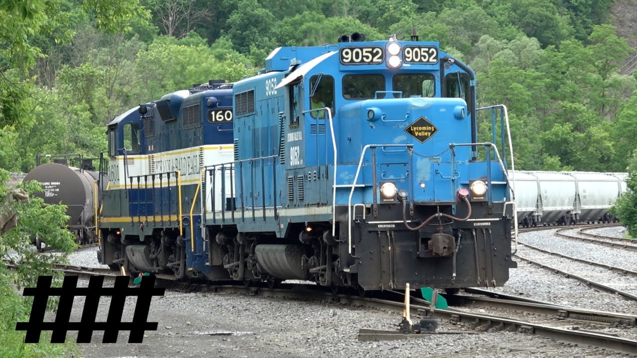 Lycoming Valley EMD GP20 9052 and Nittany & Bald Eagle EMD GP8 1601 Engines Turn Around