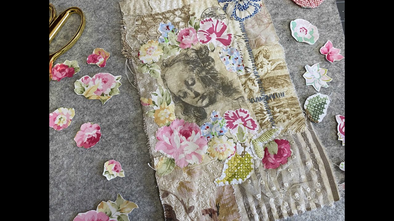 #roxysjournalofstitchery | EP 23 Block 2 working on my compostion | how I print on fabric