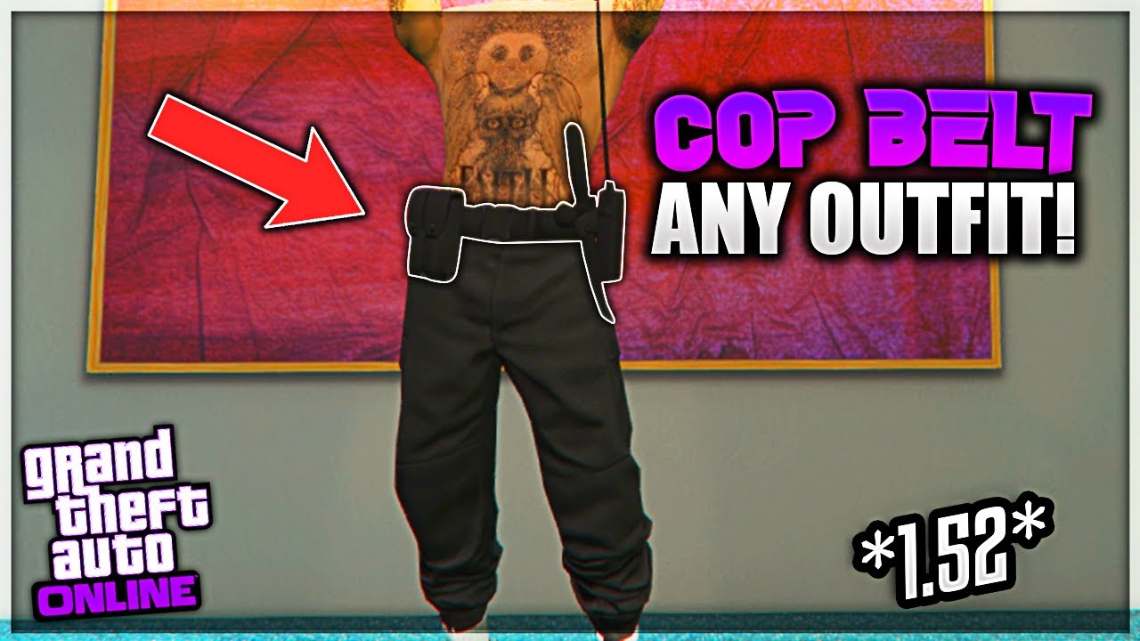 *NEW* How To Get The COP BELT On Any Outfit 1.58! Modded Outfit Clothing Glitches! (GTA 5 Glitches)
