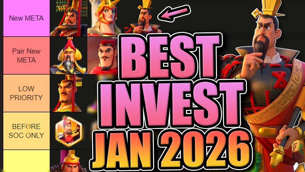 Legendary Investment Tier List [F2P & Low Spend -- Open Field] Rise of Kingdoms January 2026