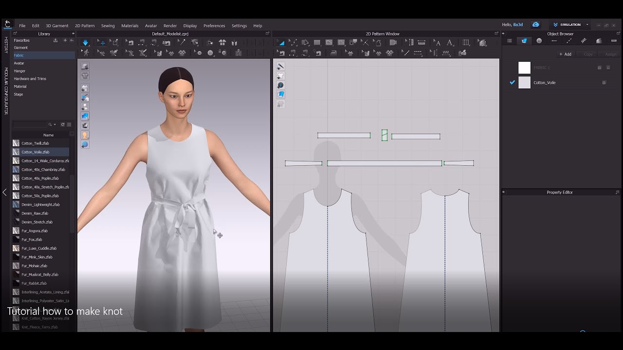 How to make knot - CLO3D tutorial