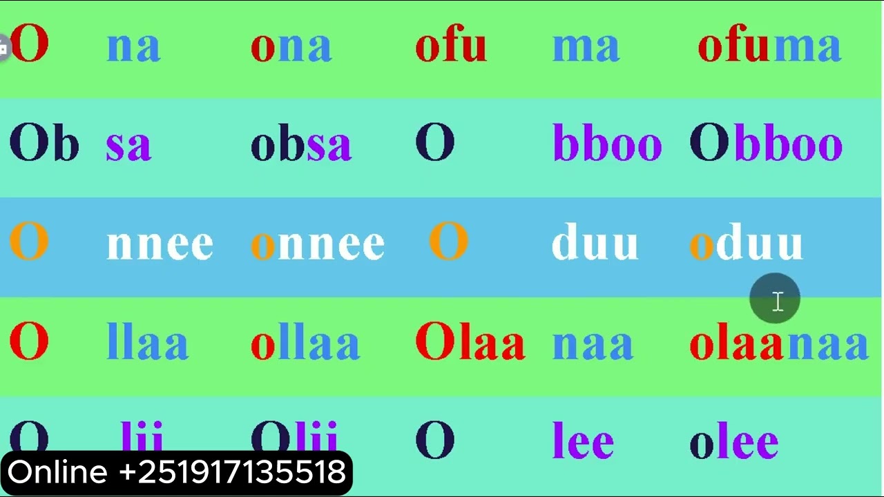 Sagaleedhaan jechoota  ijaaru N - Q || Make words from sound N - Q