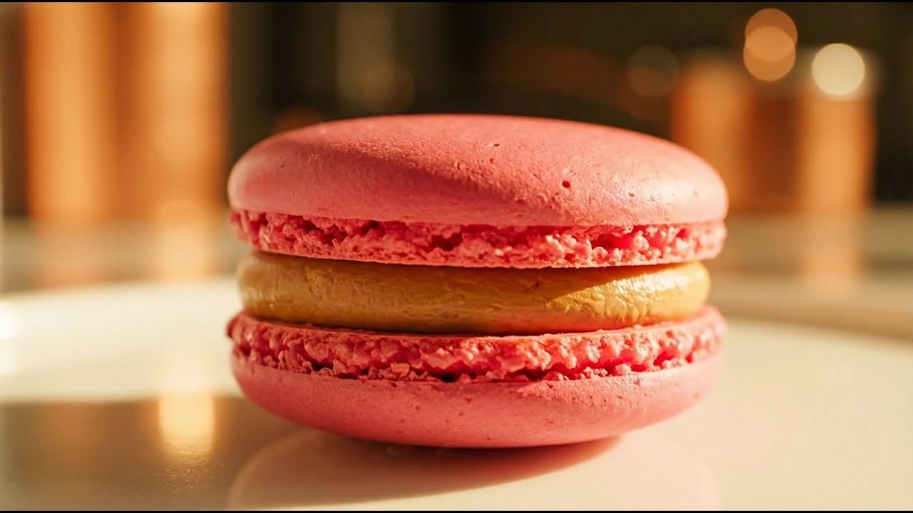 Luxury Pistachio Raspberry Macaron 🌿🍓 | Ultra ASMR Pastry Cinema