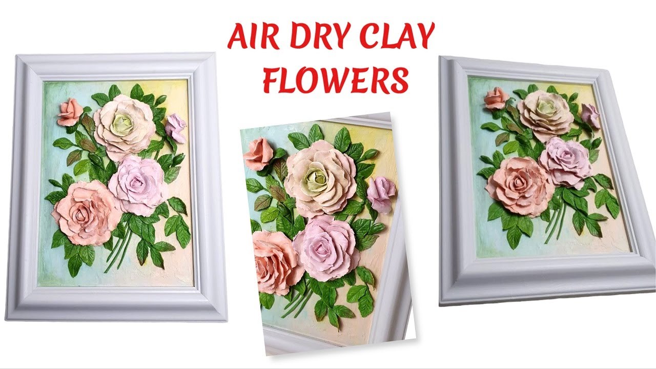 AIR DRY CLAY FLOWERS /Air Dry Clay Projects/Handwork