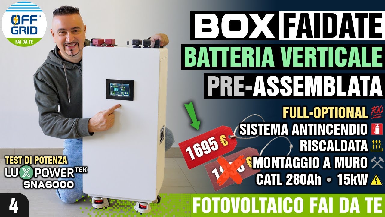 Batteria Verticale con Estintore Antincendio Pad Termici Pronta ZS525 15kW Fai da Te Fotovoltaico #4