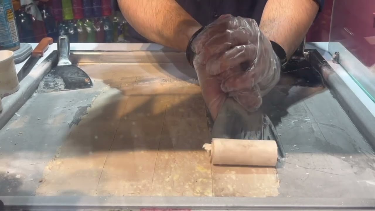 Viral Nutella Banana Rolled Ice Cream Recipe | Satisfying ASMR Street Food Dessert 🍫🍌