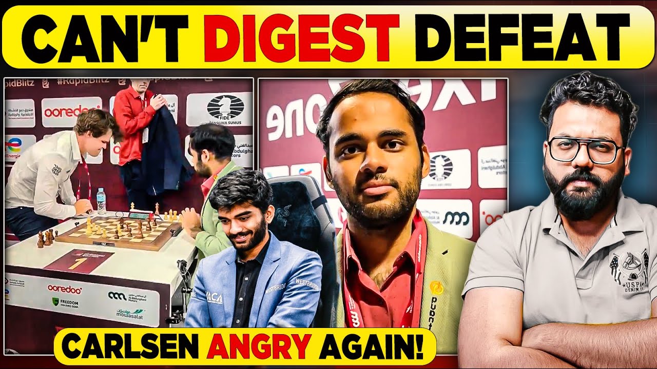 Magnus Carlsen Loses Cool Again! Defeated by Indian Stars as Chess Power Shift Continues