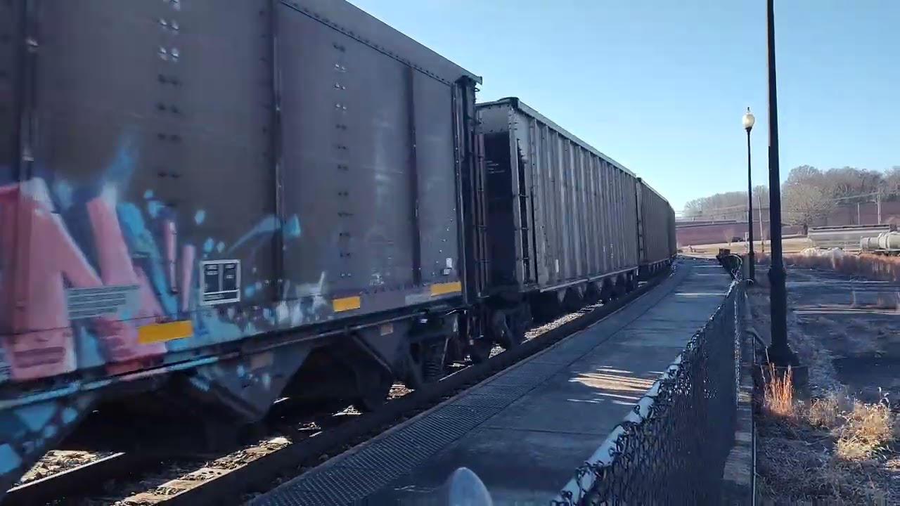 Norfolk Southern Coal Train at the Amtrak Station in Danville, Virginia
