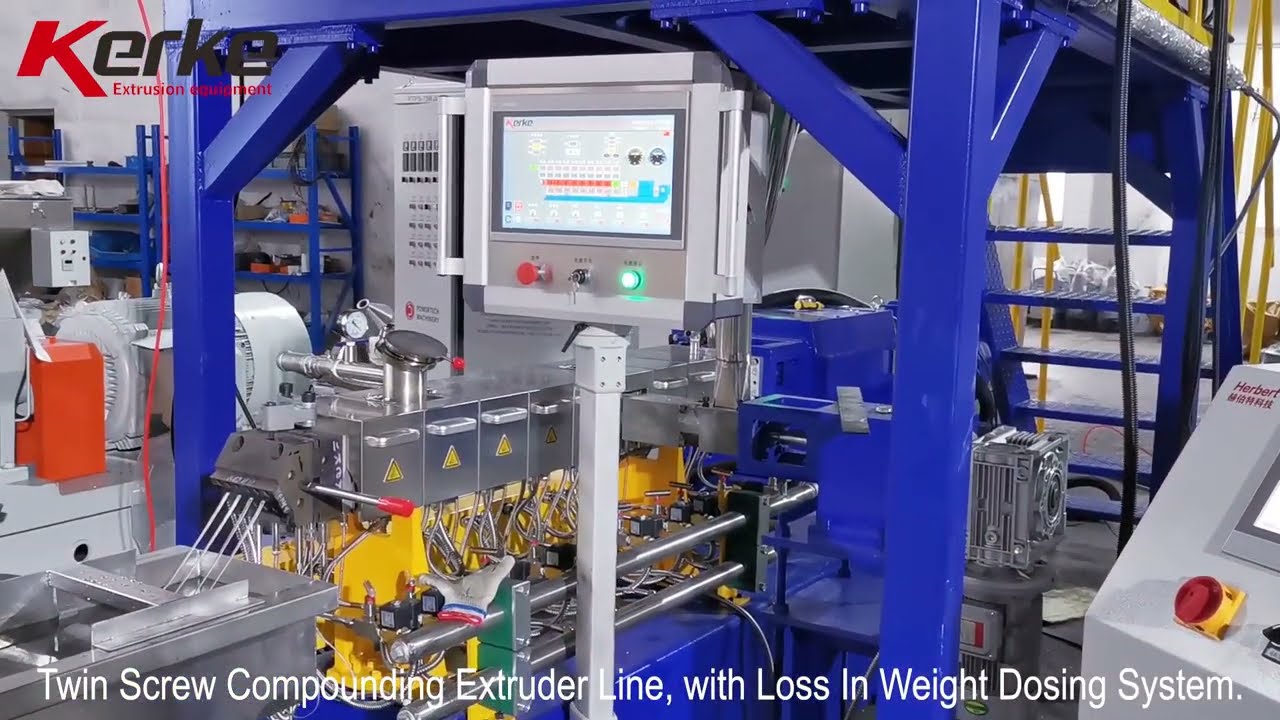 Loss In Weight (Gravimetric) Dosing System + Twin Screw Compounding Extruder