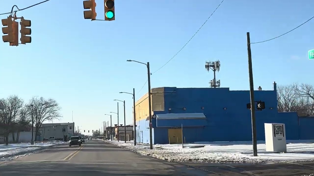 Западная сторона Детройта - Брайтмур #Детройт #Мичиган #ЗимнийДрайв