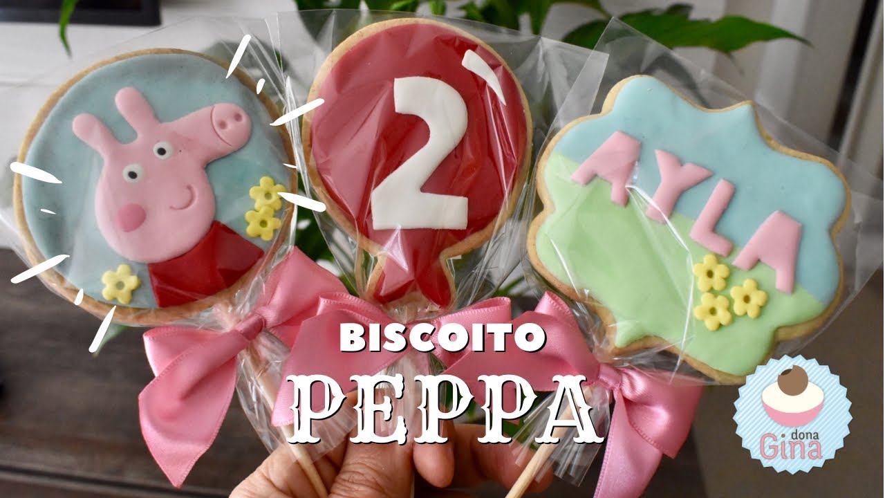 BISCOITO PEPPA - Decorado com PASTA DE NINHO - Passo a passo Muitas DICAS importantes - Não perca!