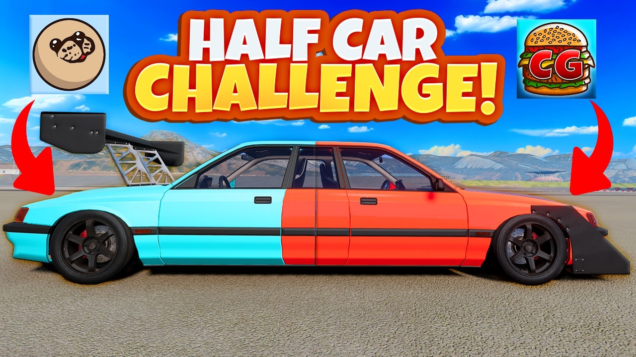 Half a Car Parkour Is the Most PAINFUL Challenge in BeamNG Drive!