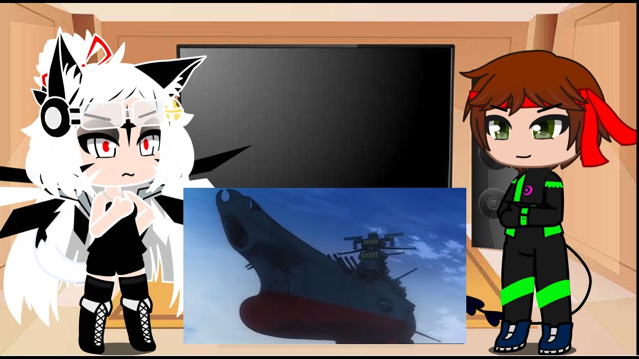 My friends plus bestie and A.I sisters react to Space battle Yamato First Journey (warning Rushed)
