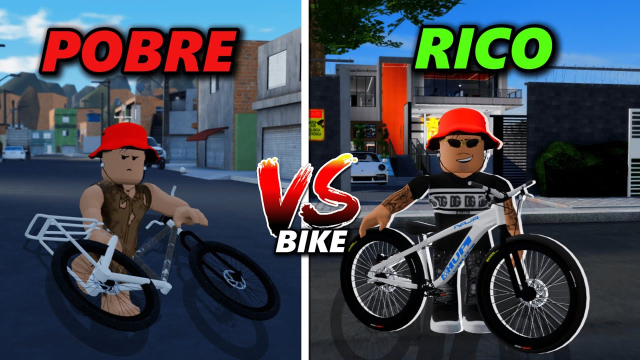 RICO VS POBRE GRAU DE BIKE🚲Roblox RP