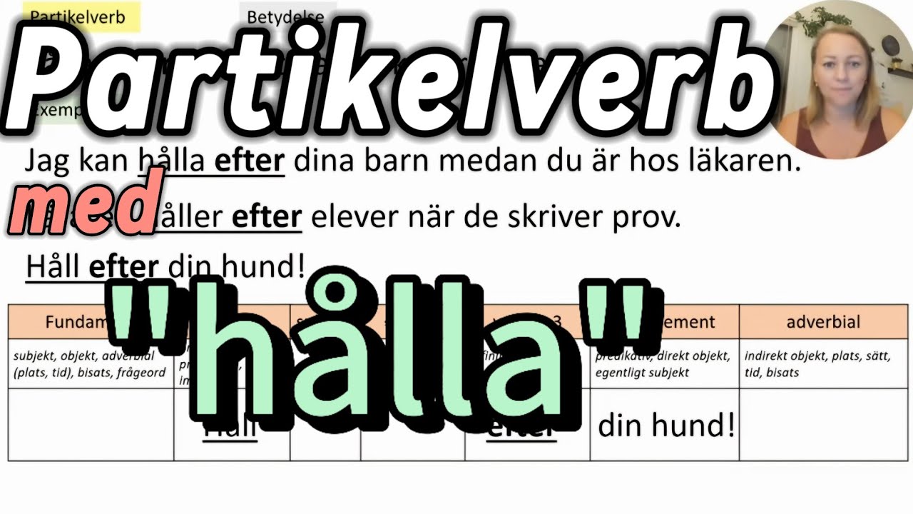 Partikelverb med HÅLLA, film 1