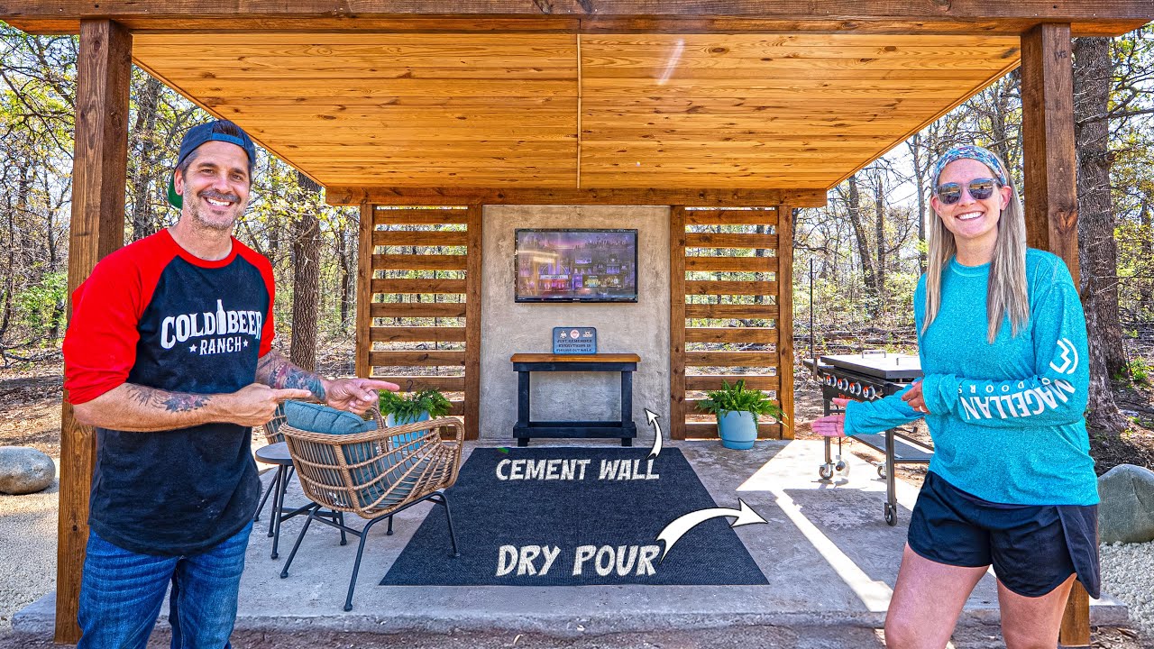 START to FINISH / DIY Backyard Patio Area with DRY POUR Slab