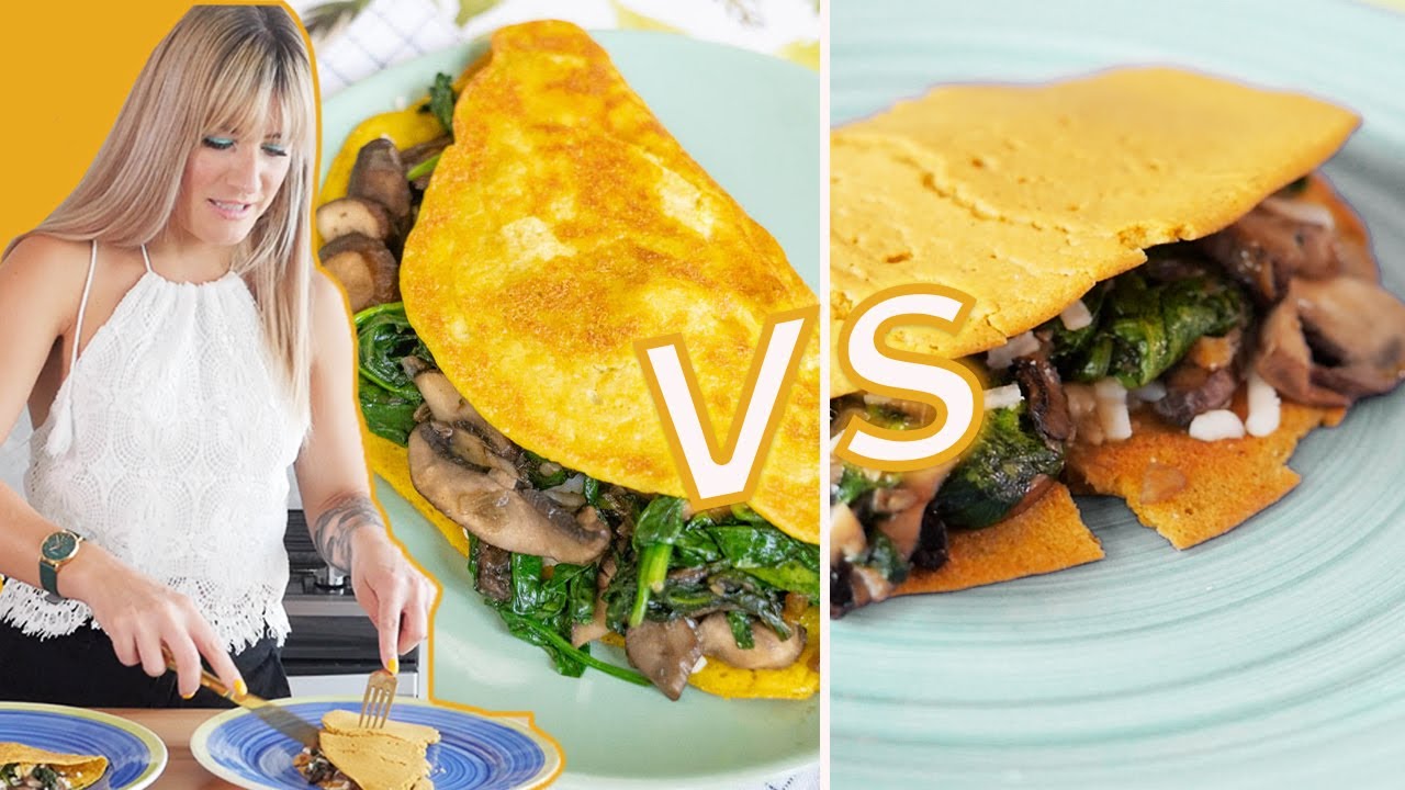How to Make A Vegan Omelette Without Eggs | TOFU vs CHICKPEA Vegan Omelette Recipe