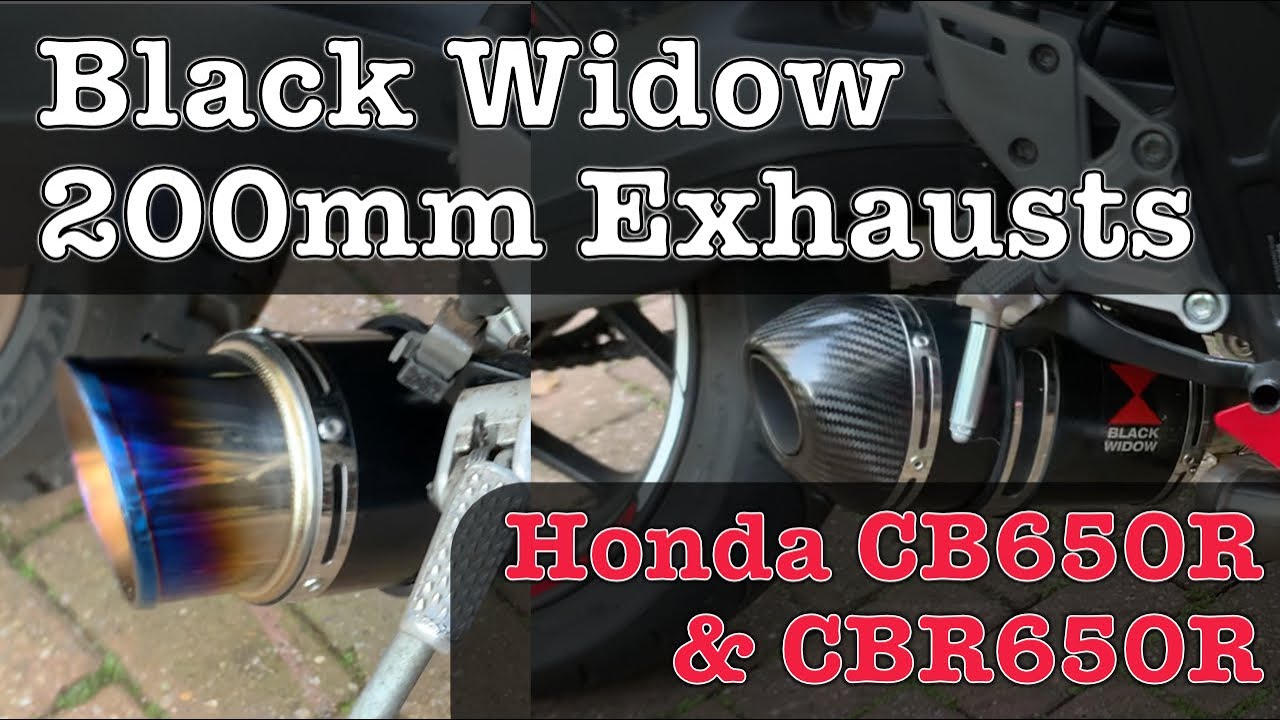 Honda CB650R & CBR650R Black Widow exhausts