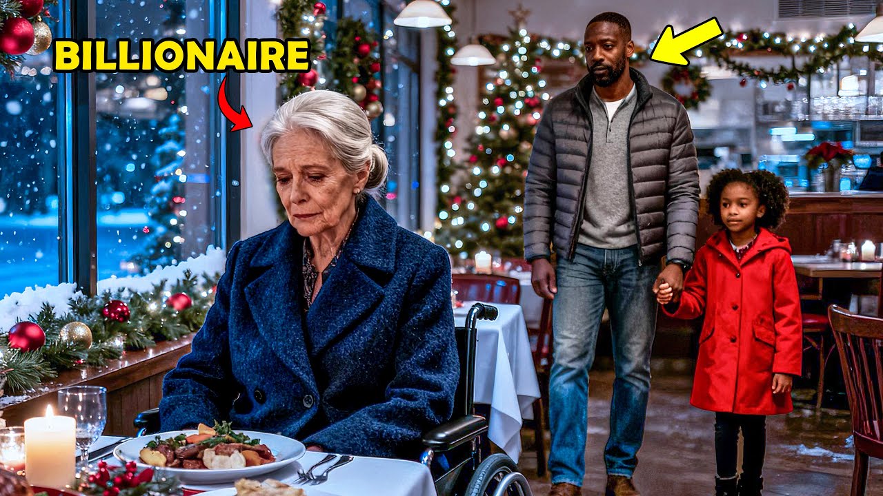 Sad Elderly Billionaire Sits Alone on Christmas Eve, Until a Single Father and His Daughter Walk In&hellip;