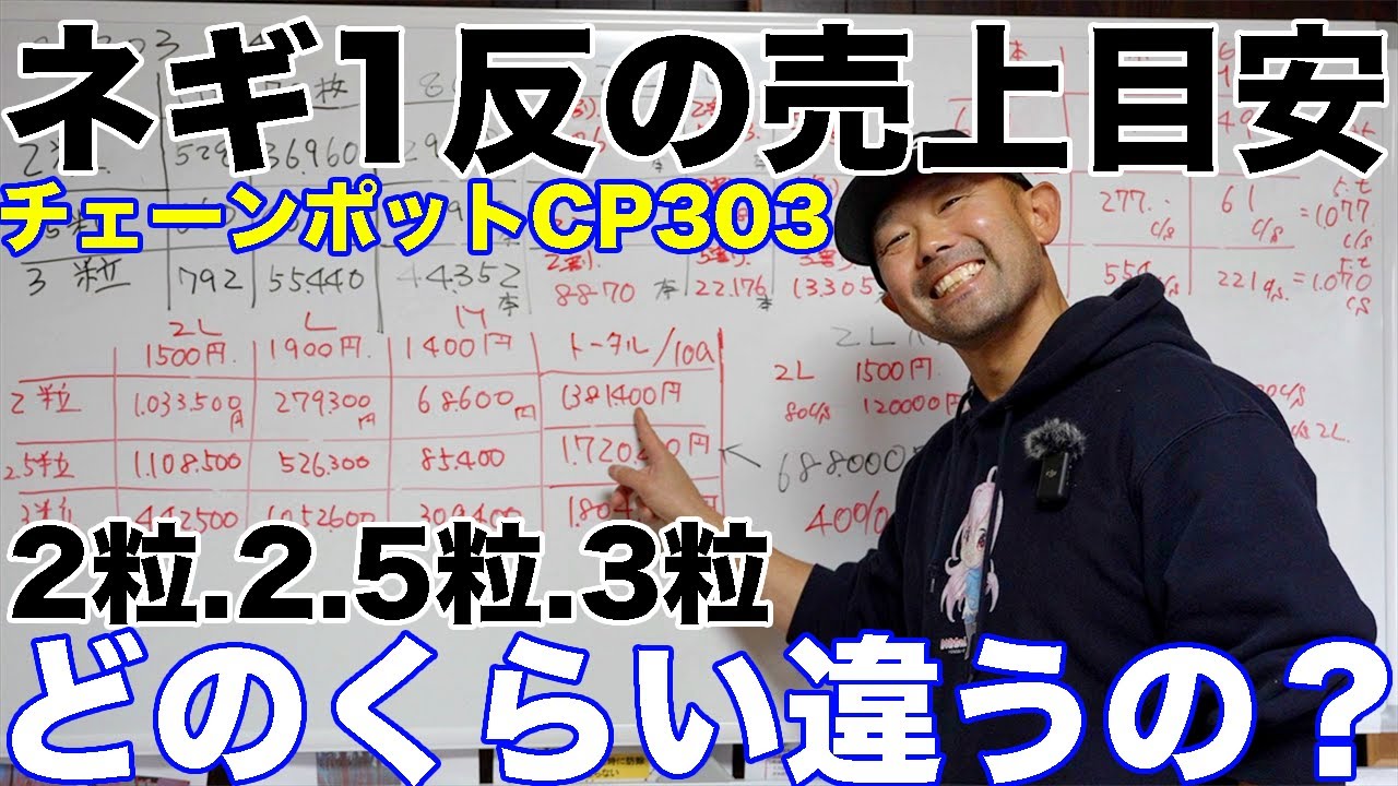 【初心者必見！】驚きの差が！？ネギは苗箱1枚に播種する粒数で売上がどれくらい変わるのか？