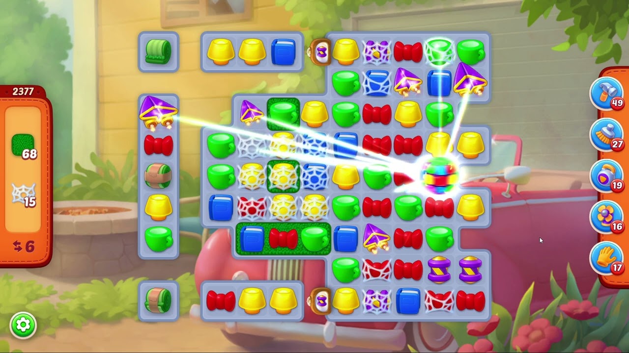Homescapes Level 2377 - 16 Moves - 1 Gifted Booster