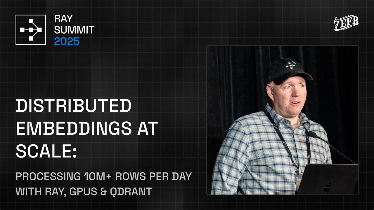 Distributed Embeddings at Scale: Processing 10M+ Rows/ Day with Ray, GPUs & Qdrant | Ray Summit 2025