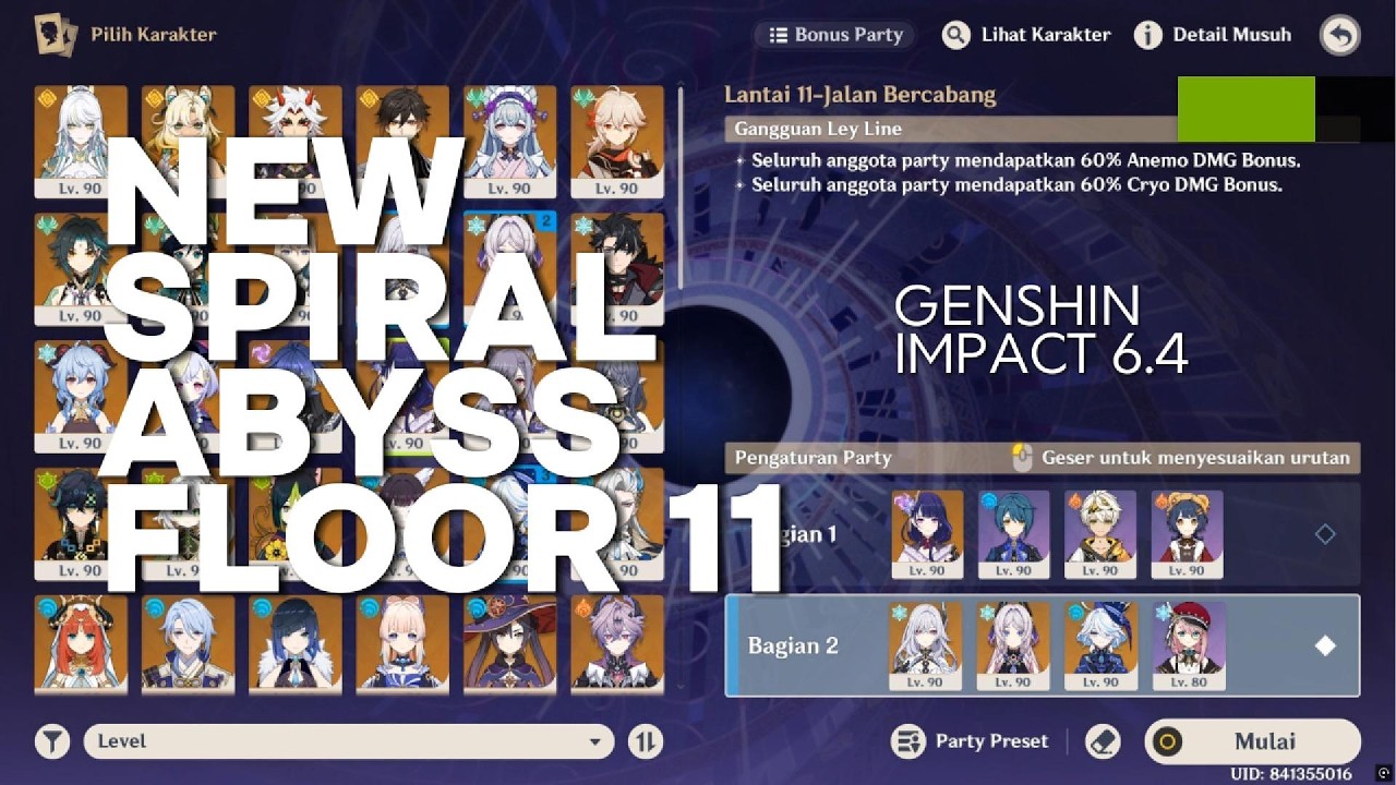 GENSHIN IMPACT 6.4 NEW SPIRAL ABYSS FLOOR 11