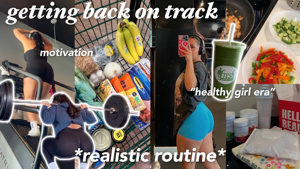 PRODUCTIVE ROUTINE 🌱 healthy habits, THAT girl, gaining motivation, grocery shop *realistic*