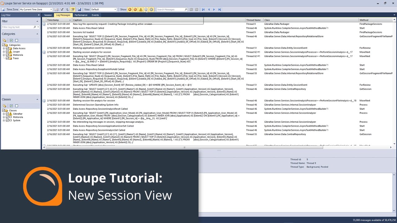 Loupe Desktop Tutorial - New Session View