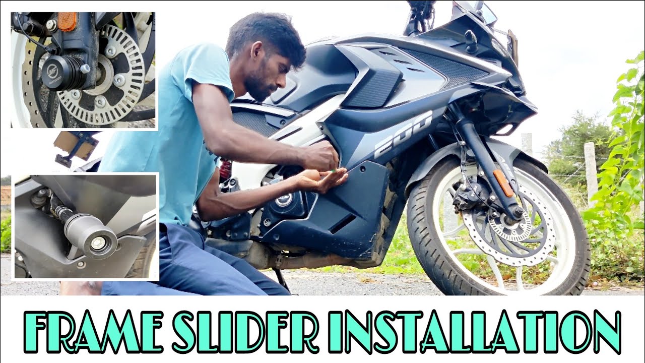 RS 200 frame slider installation | raghudsp | Tamil | motofuzo