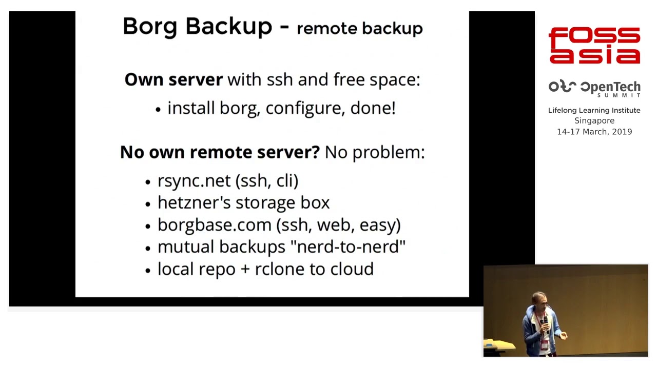 The Borg Backup Project by Manuel Riel