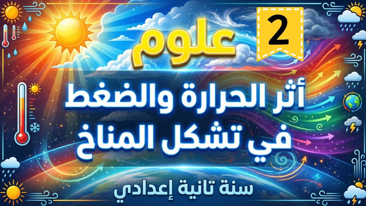 أثر الحرارة والضغط في تشكيل المناخ | علوم الصف الثاني الإعدادي – الترم الثاني
